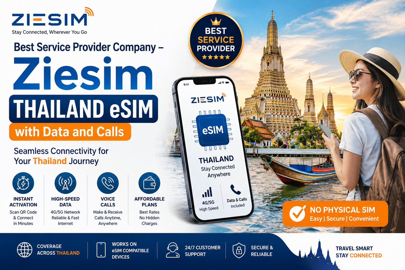 Thailand eSIM with Data and Calls